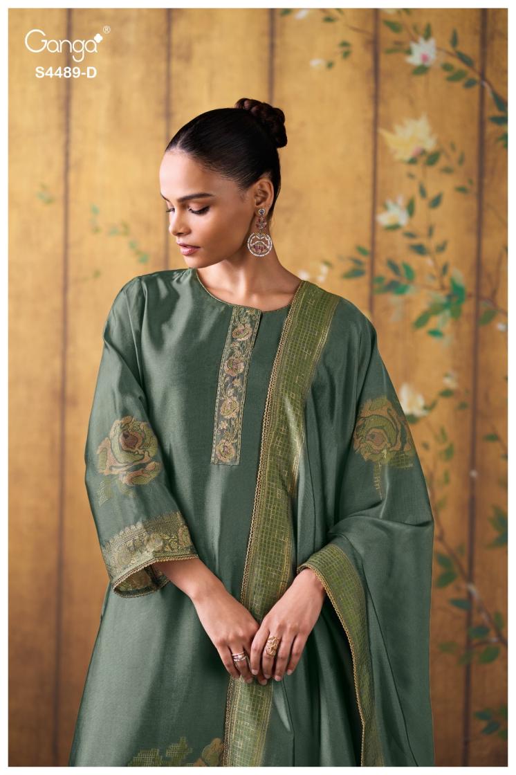 BUY GANGA SUITS GANGA MAHIYA S4489 CLOSEUP IMAGE
