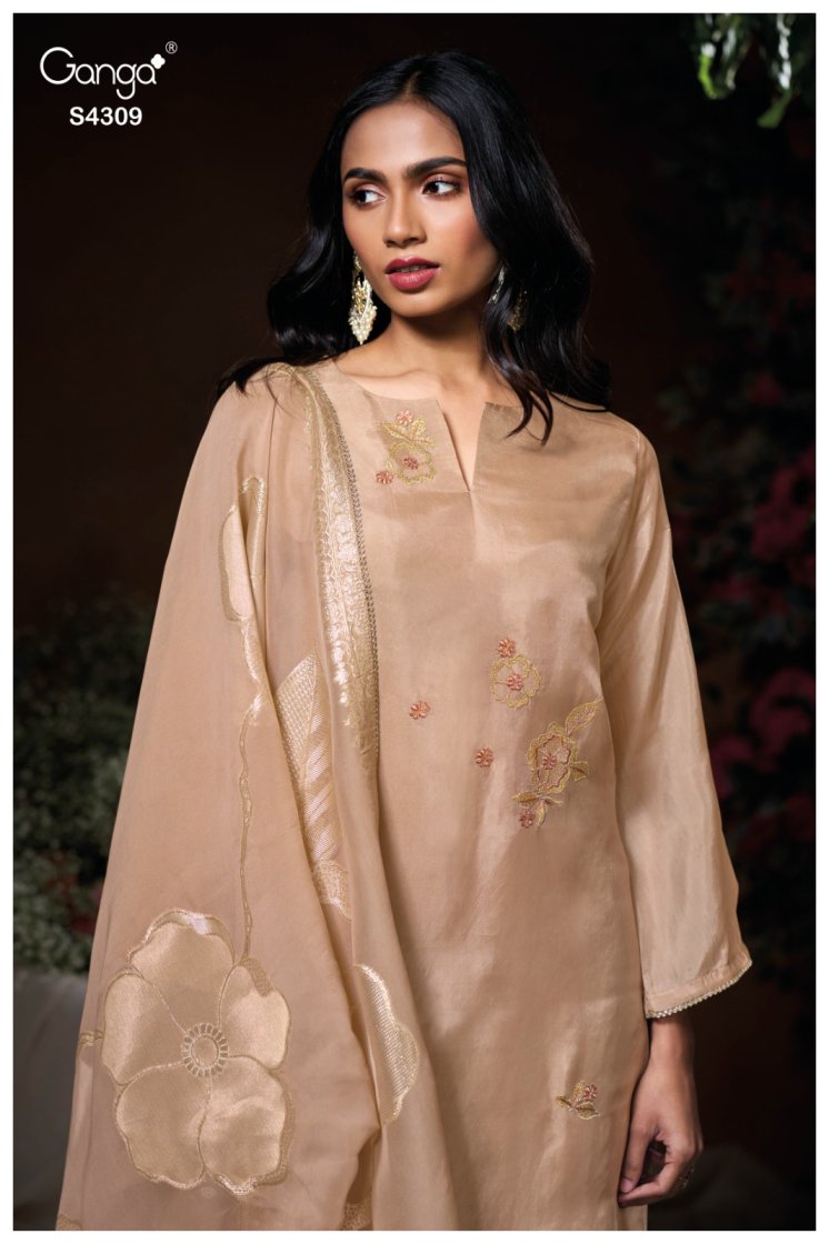 BUY GANGA SUITS ONLINE SALE GANGA MAISHA S4309 FULL SET