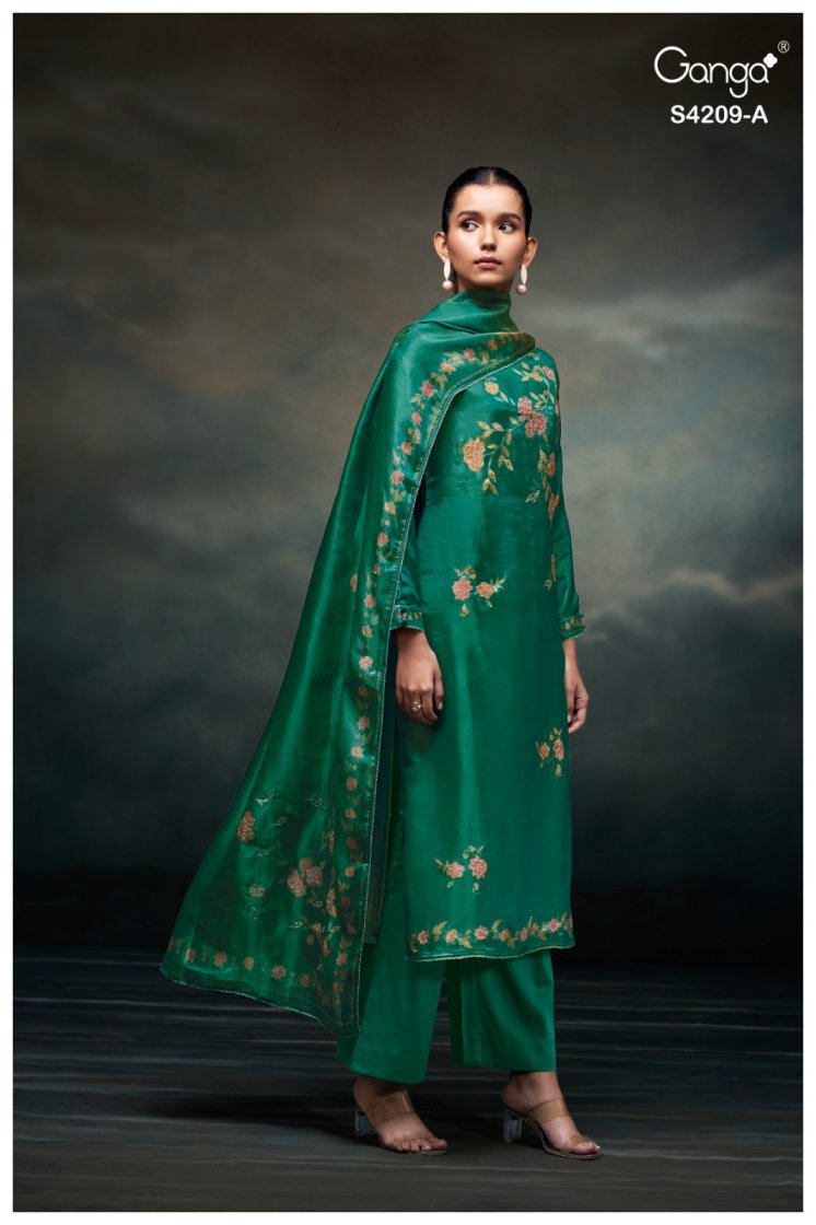 BUY GANGA SUITS ONLINE GANGA MARISA S4209 FULL SET