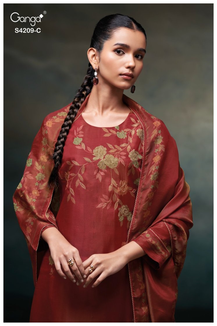 BUY GANGA SUITS ONLINE GANGA MARISA S4209 PREMIUM SUIT