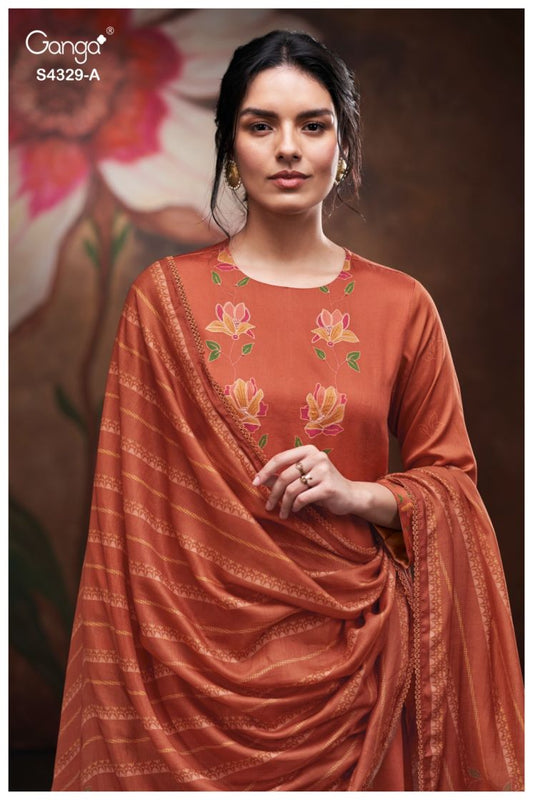 BUY GANGA SUITS WITH PRICE GANGA MIVRA S4329 PREMIUM SUIT