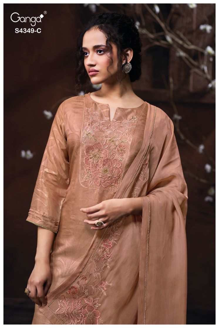BUY GANGA SUITS ONLINE GANGA MIYARA S4349 BACK VIEW