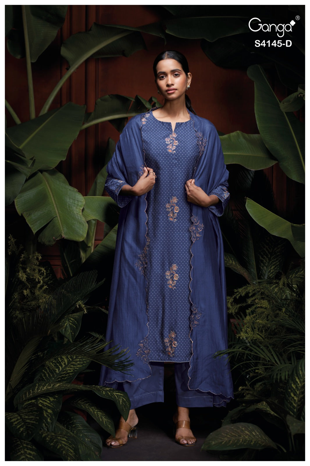 BUY GANGA SUITS ONLINE GANGA NARIAH S4145 DUPATTA DESIGN