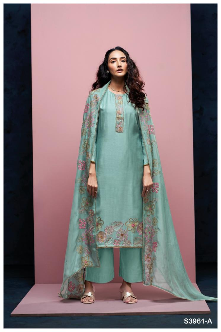 BUY GANGA NAZILA S3961 SUITS ONLINE ON SALE WITH PRICE FROM BRAND GANGA FASHIONS AT WHOLESALE RATE. 