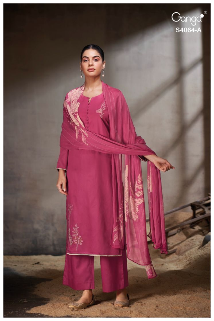 BUY GANGA SUITS WITH PRICE GANGA NEVAEI S4064 FRONT VIEW