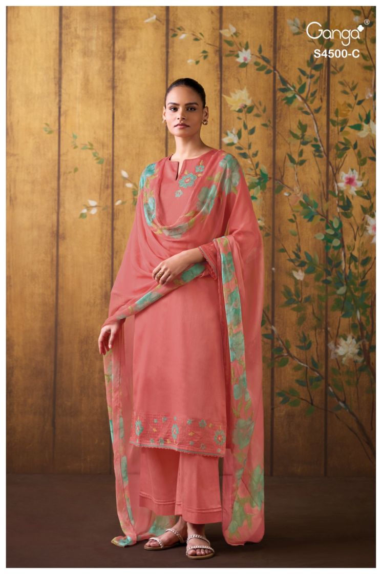 BUY GANGA SUITS GANGA NEYLIN S4500 FULL SET