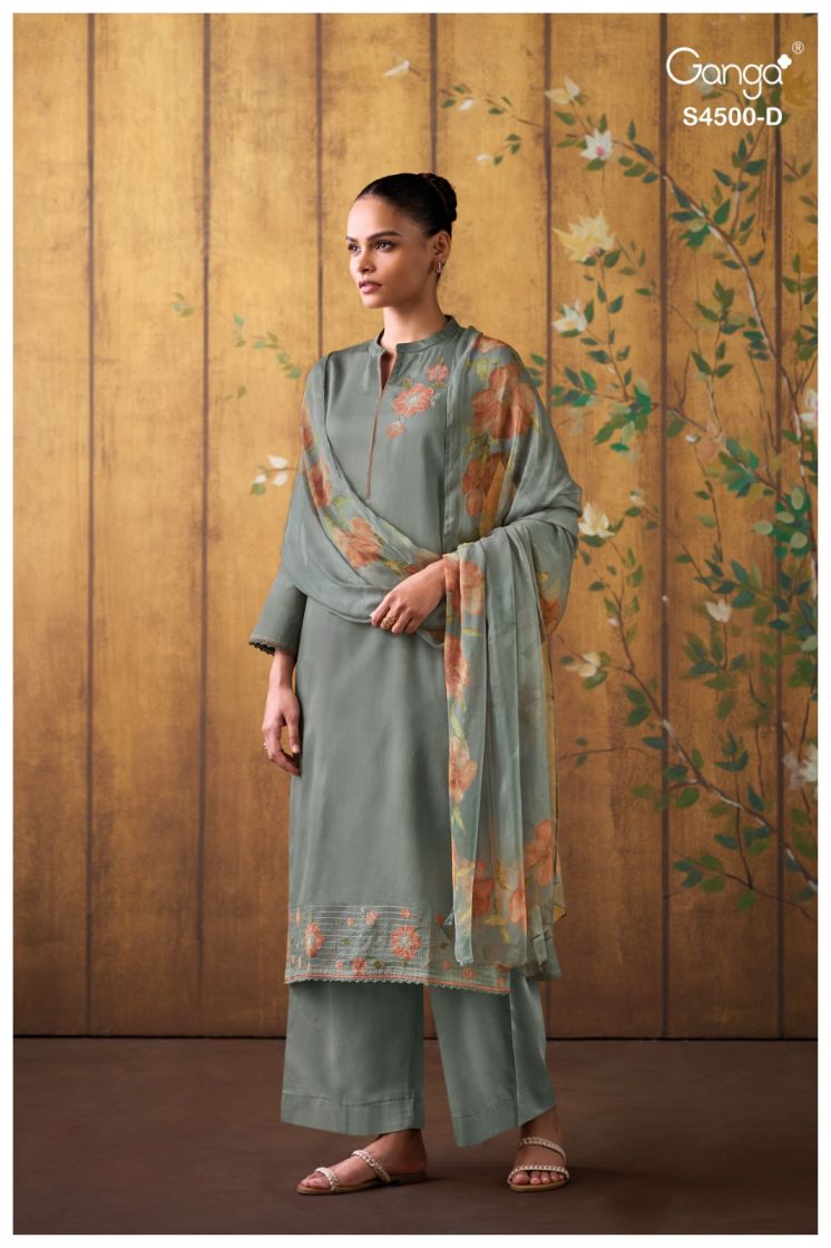 BUY GANGA SUITS GANGA NEYLIN S4500 DUPATTA DESIGN