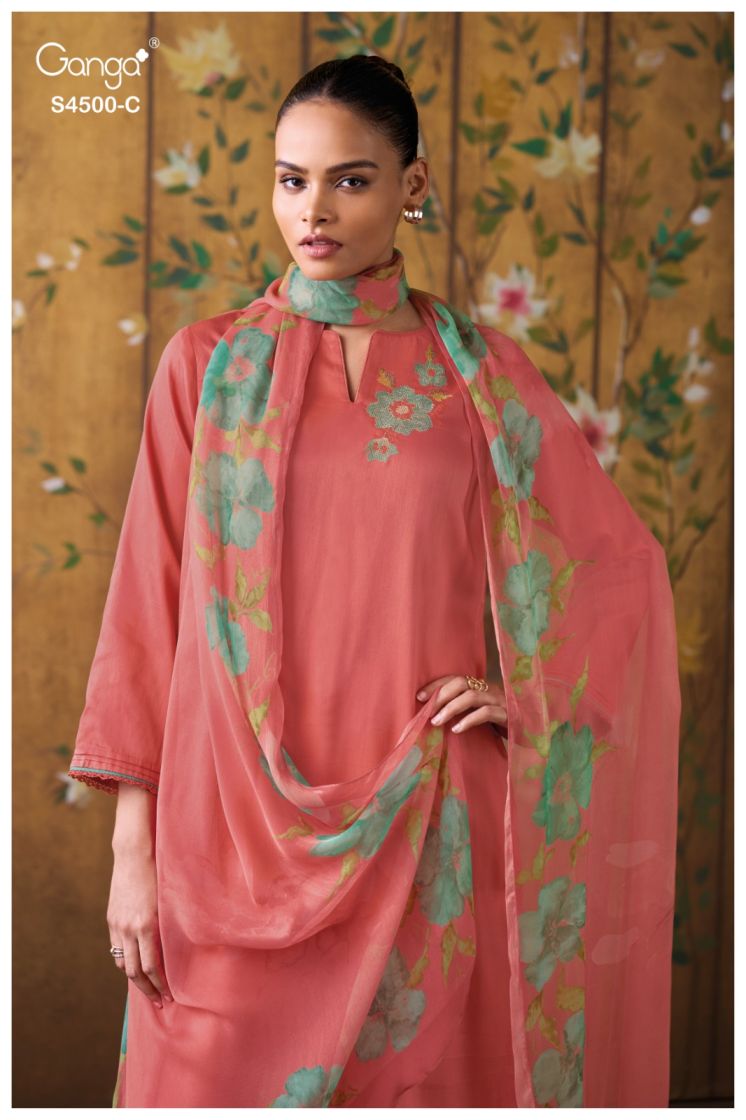 BUY GANGA SUITS GANGA NEYLIN S4500 PREMIUM SUIT