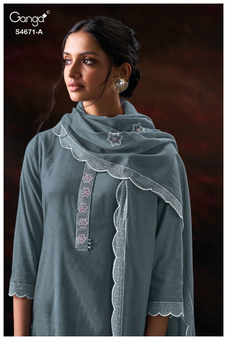 BUY GANGA SUITS ONLINE GANGA NISHIRA S4671 CLOSEUP IMAGE