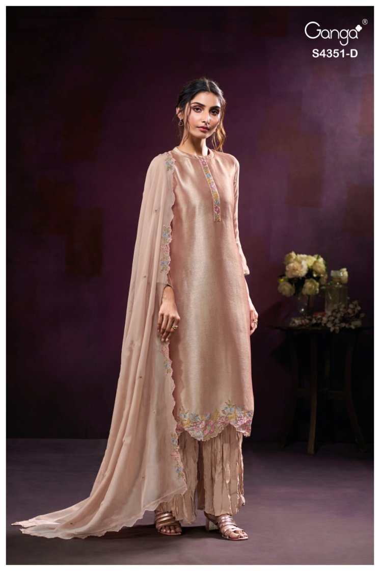 BUY GANGA SUITS ONLINE SHOPPING GANGA NOLVIA S4351 FULL SET