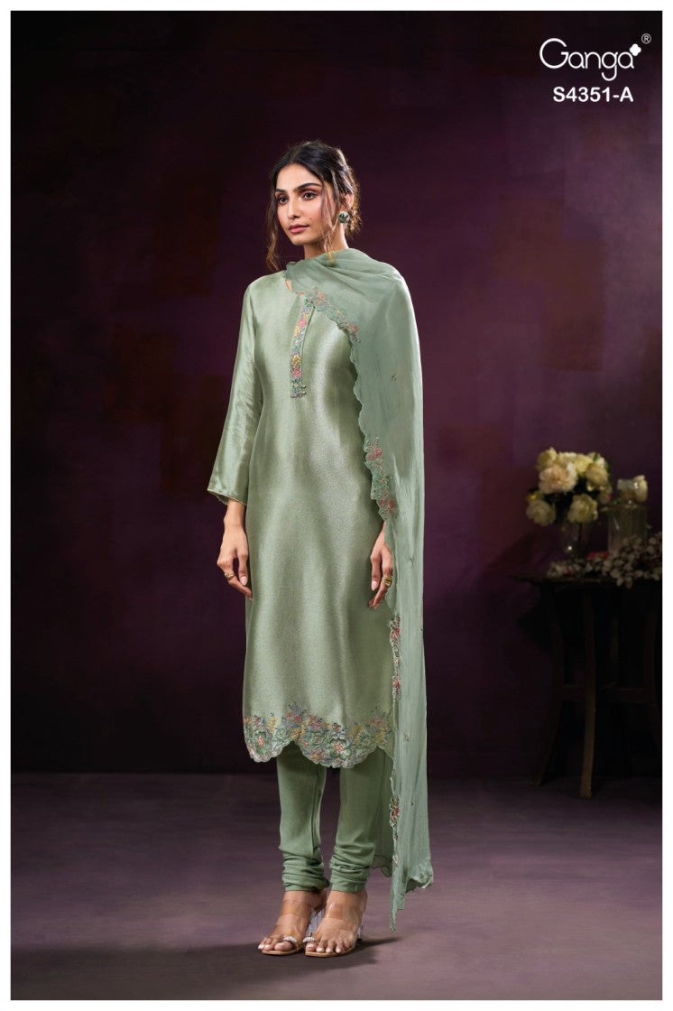 BUY GANGA SUITS ONLINE SHOPPING GANGA NOLVIA S4351 CLOSEUP IMAGE