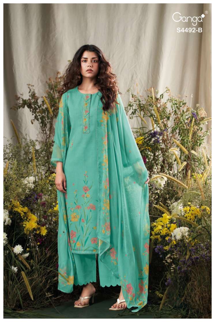 BUY GANGA SUITS ONLINE GANGA NOLYA S4492 FULL SET
