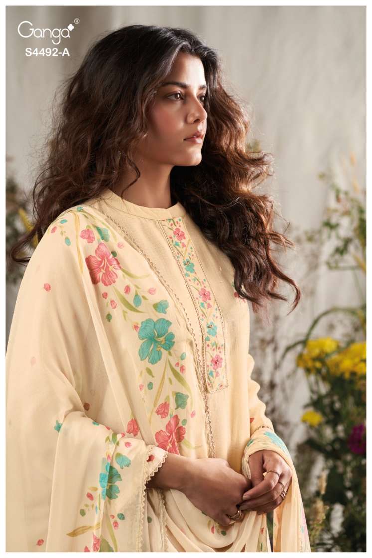 BUY GANGA SUITS ONLINE GANGA NOLYA S4492 BACK VIEW