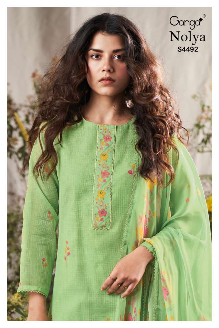 BUY GANGA SUITS ONLINE GANGA NOLYA S4492 CLOSEUP IMAGE