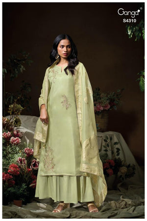 GANGA NYSARA S4310 PREMIUM PURE BEMBERG HABUTAI SILK SUIT