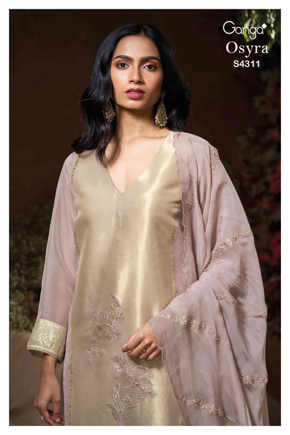 BUY GANGA SUITS ONLINE GANGA OSYRA S4311 DUPATTA DESIGN
