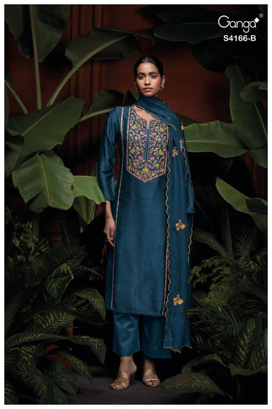 BUY GANGA SUITS GANGA OVIRA S4166 FRONT VIEW