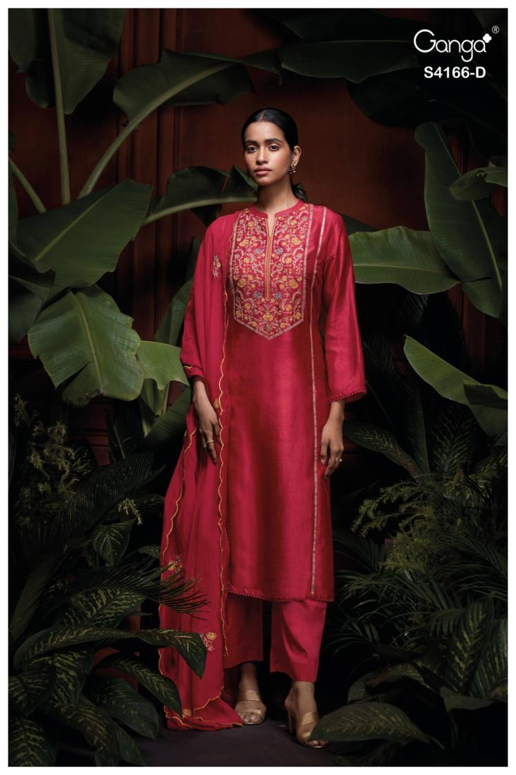 BUY GANGA SUITS GANGA OVIRA S4166 DUPATTA DESIGN