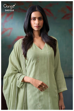 GANGA OZYRA S4515 PREMIUM PURE BANARASI MUL SUIT