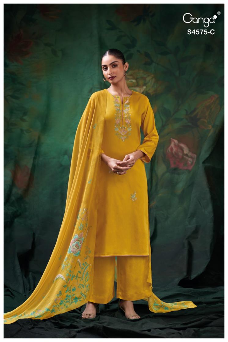 BUY GANGA SUITS GANGA PALOMA S4575 FULL SET