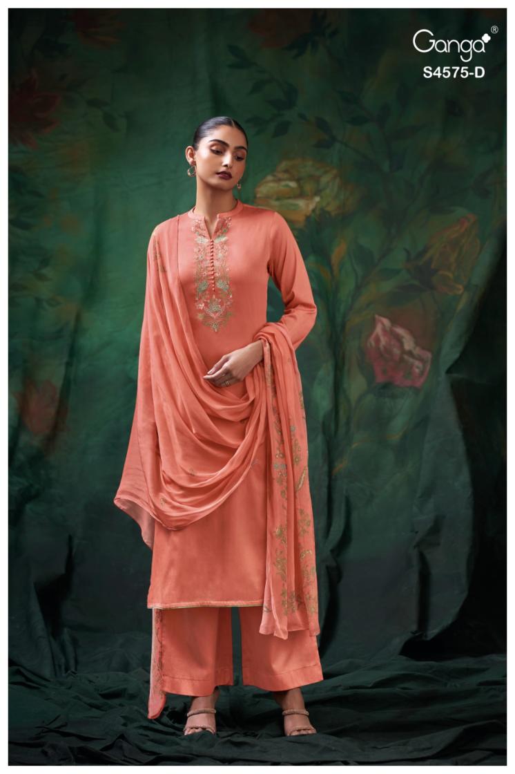 BUY GANGA SUITS GANGA PALOMA S4575 DUPATTA DESIGN