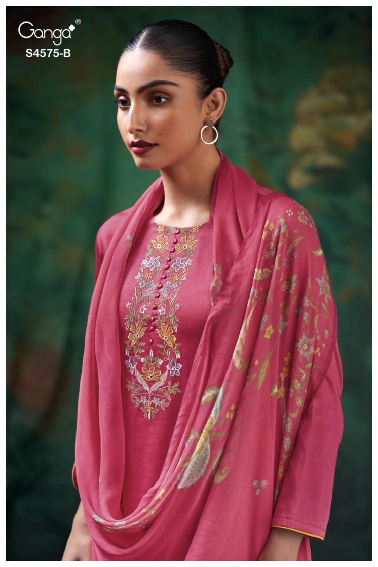 BUY GANGA SUITS GANGA PALOMA S4575 BACK VIEW