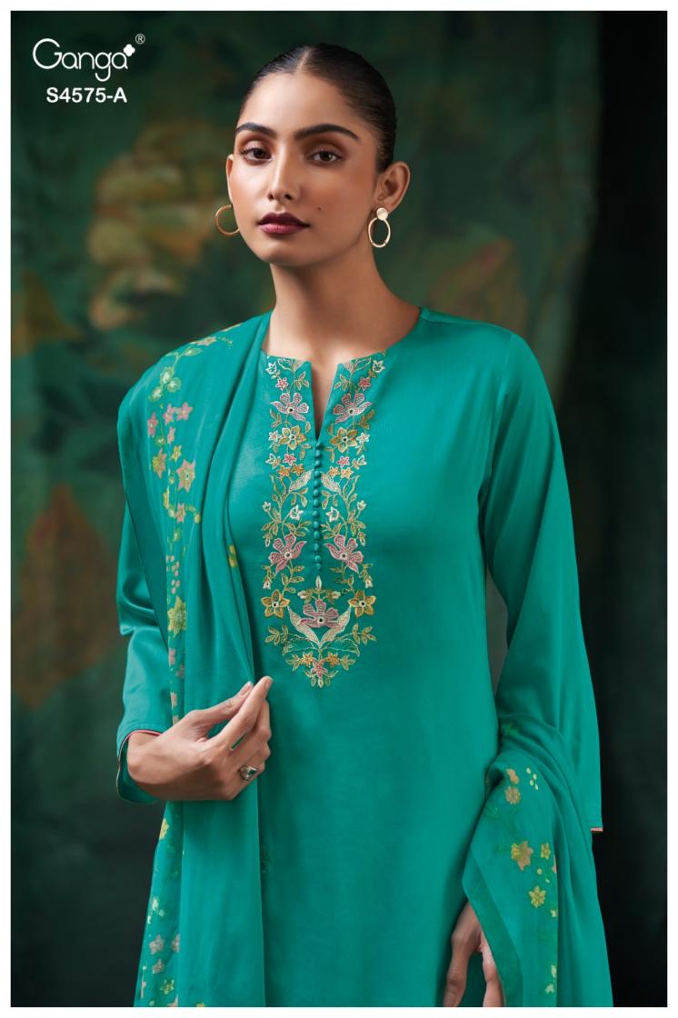 BUY GANGA SUITS GANGA PALOMA S4575 CLOSEUP IMAGE