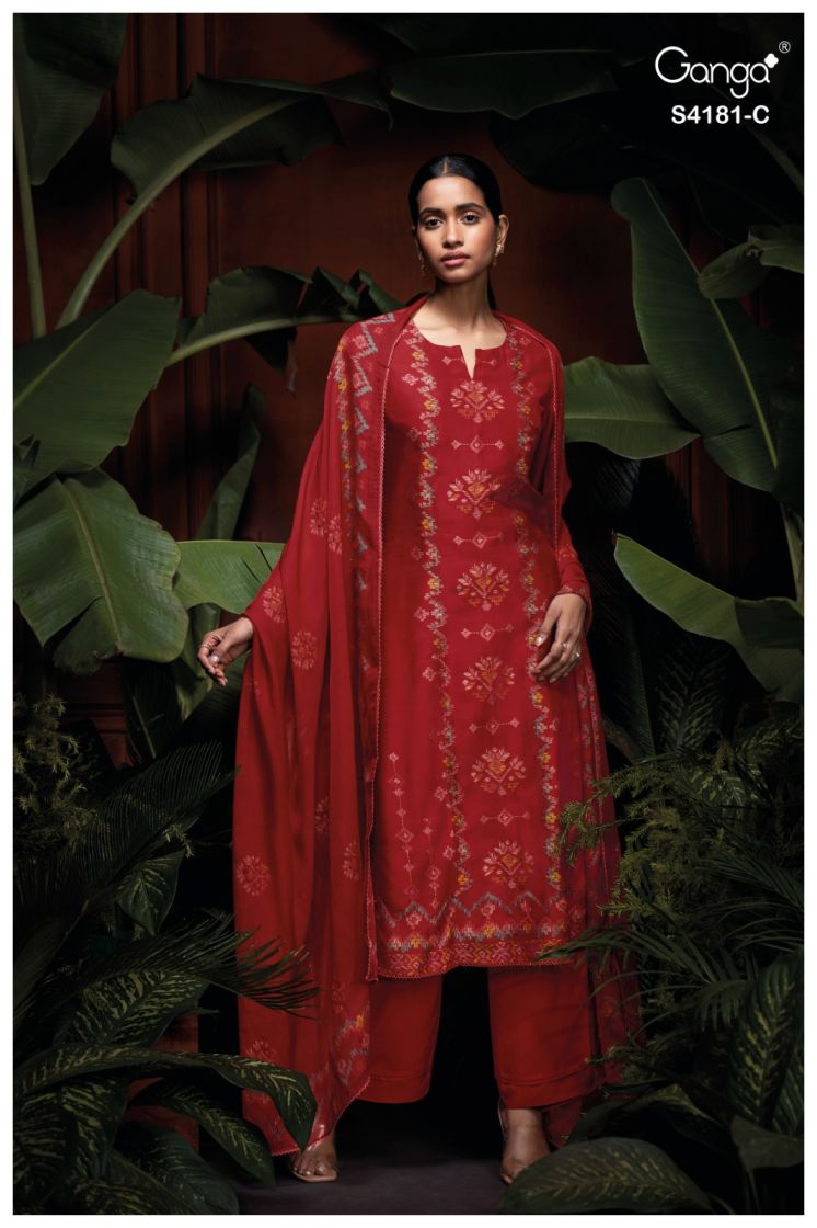 BUY GANGA SUITS ONLINE SALE GANGA PRIELLE S4181 FRONT VIEW