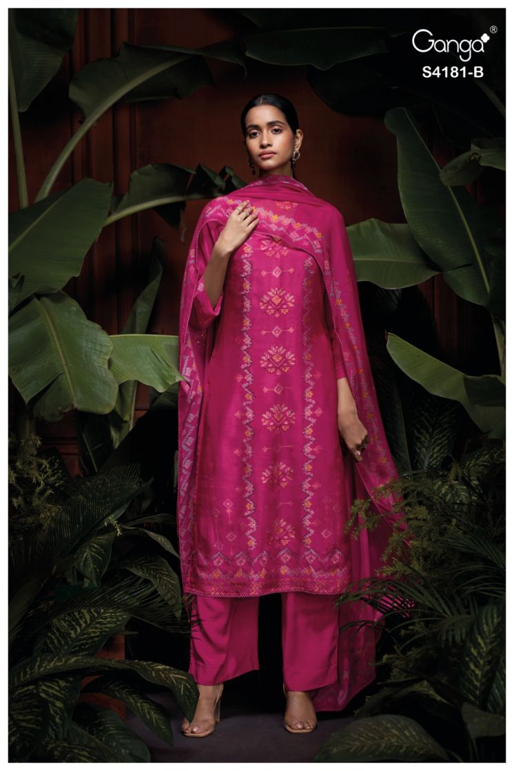 BUY GANGA SUITS ONLINE SALE GANGA PRIELLE S4181 FULL SET