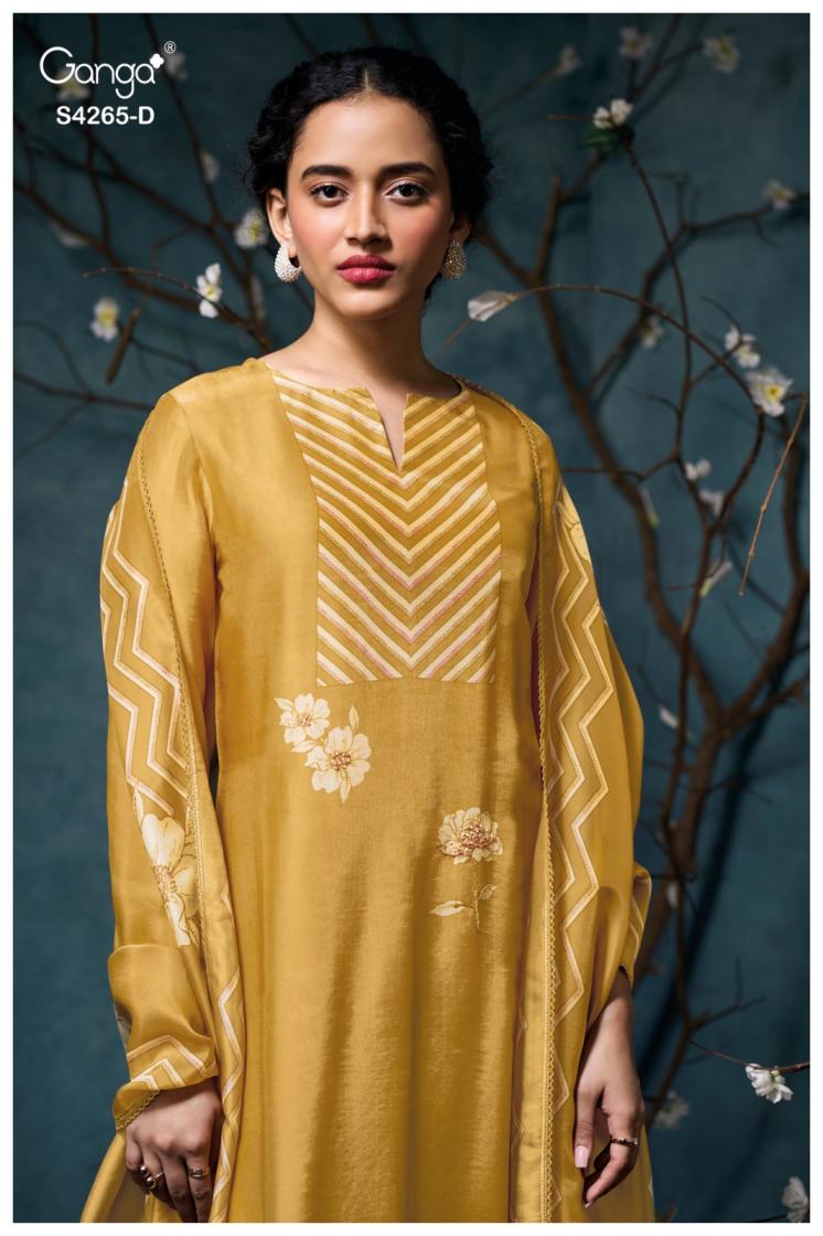 BUY GANGA SUITS SINGLE PIECE GANGA PRISELLE S4265 PREMIUM SUIT