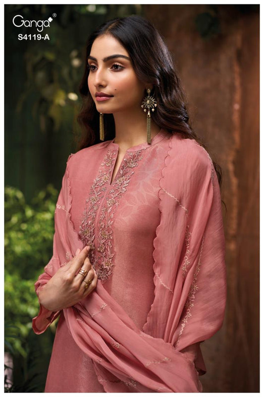 BUY GANGA SUITS ONLINE SHOPPING GANGA QYRA S4119 FULL SET