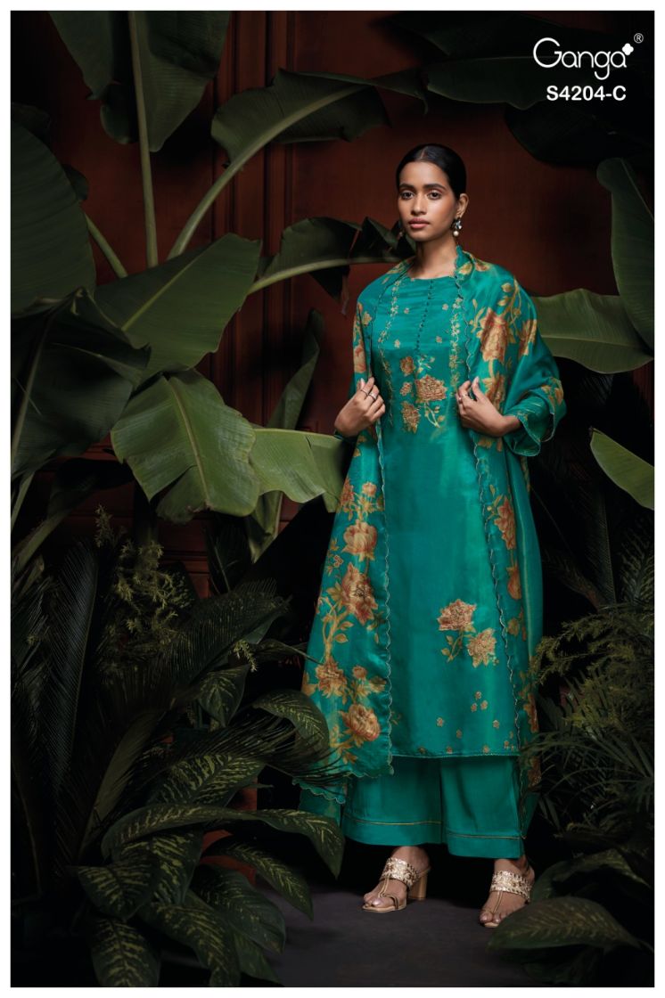 BUY GANGA SUITS SINGLE PIECE GANGA RIVA S4202 PREMIUM SUIT