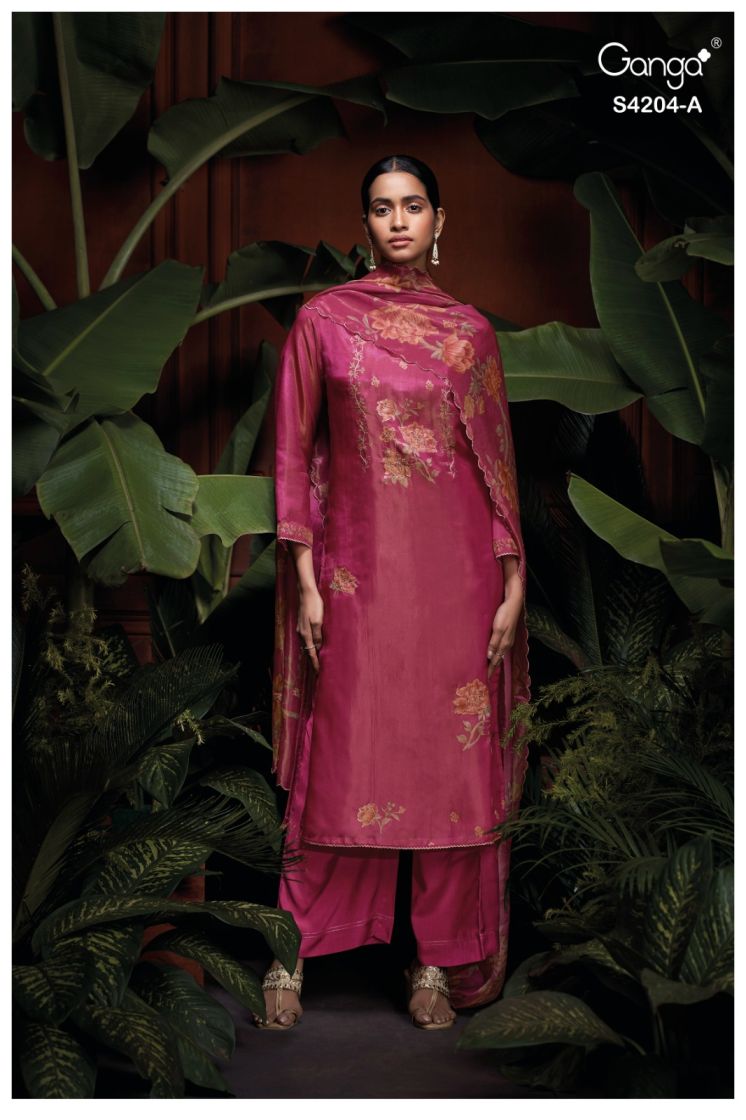 BUY GANGA SUITS SINGLE PIECE GANGA RIVA S4202 CLOSEUP IMAGE