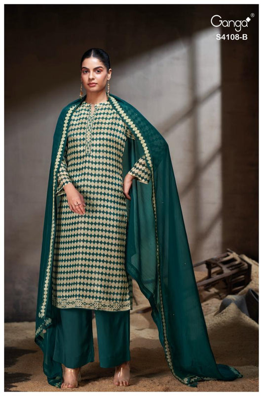 BUY GANGA SUITS GANGA RIVANA S4108 FULL SET