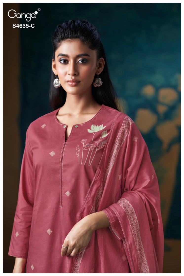 BUY GANGA SUITS ONLINE GANGA RIVRA S4635 PREMIUM SUIT