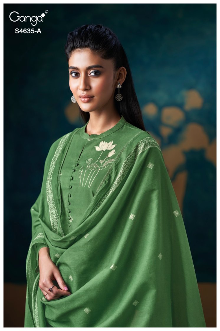 BUY GANGA SUITS ONLINE GANGA RIVRA S4635 BACK VIEW