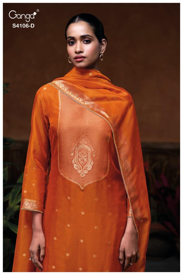 BUY GANGA SUITS WITH PRICE GANGA MYRRA S4106 BACK VIEW