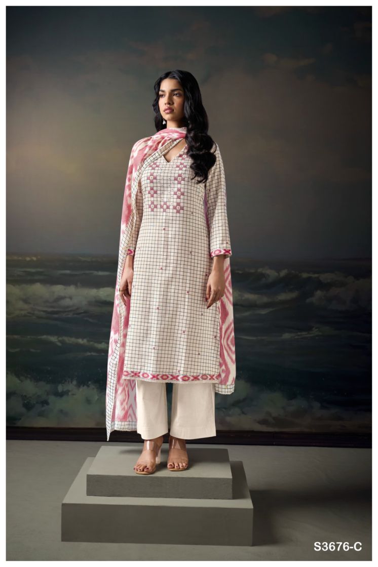 BUY GANGA SUITS ONLINE GANGA TVESA S3676 FULL SET