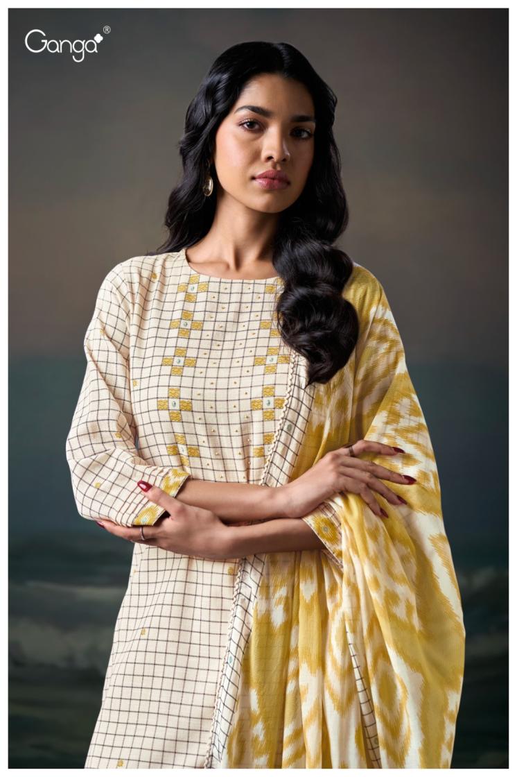 BUY GANGA SUITS ONLINE GANGA TVESA S3676 CLOSEUP IMAGE