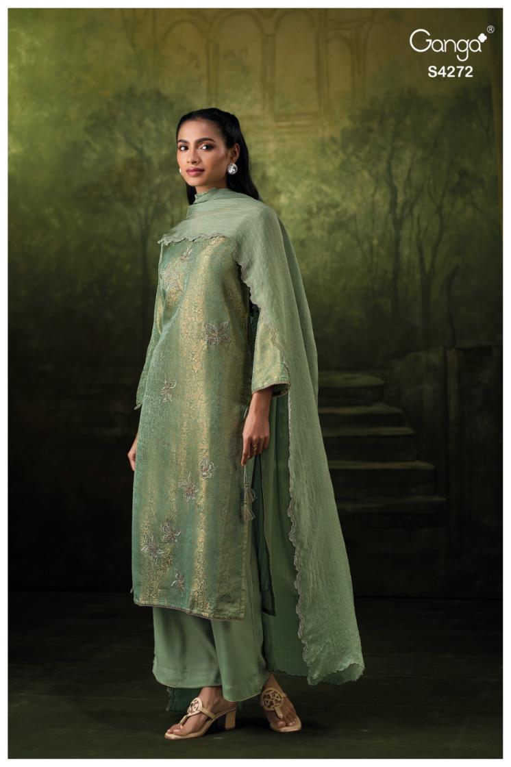 BUY GANGA SUITS ONLINE SALE GANGA YALISSE S4272 FRONT VIEW