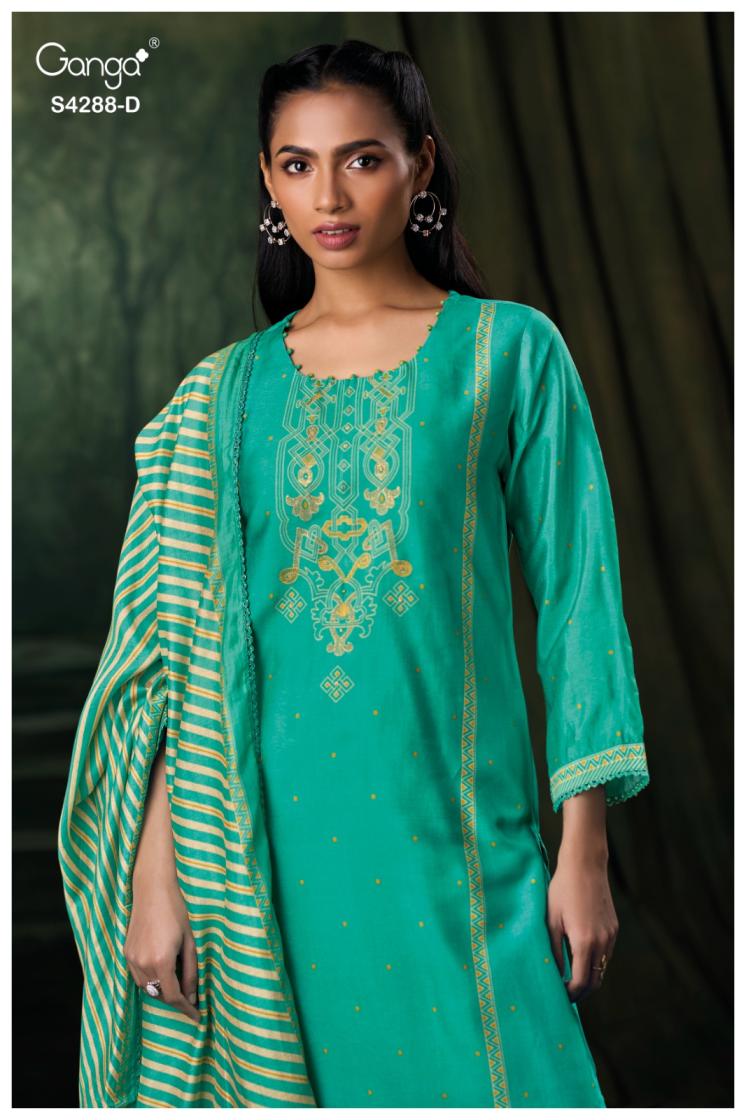 BUY GANGA SUITS WITH PRICE GANGA ZAMIRA S4288 FRONT VIEW