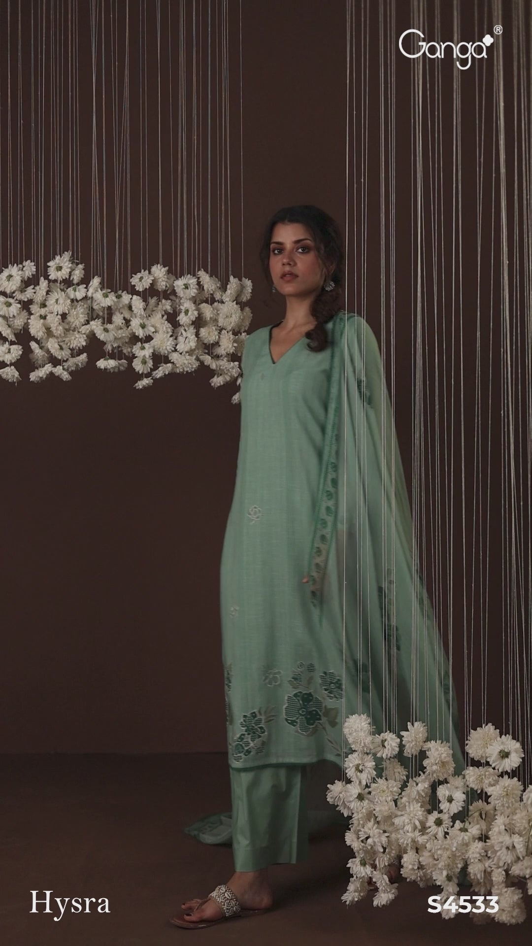 BUY GANGA SUITS ONLINE GANGA HYSRA S4533 LATEST DESIGN VIDEO