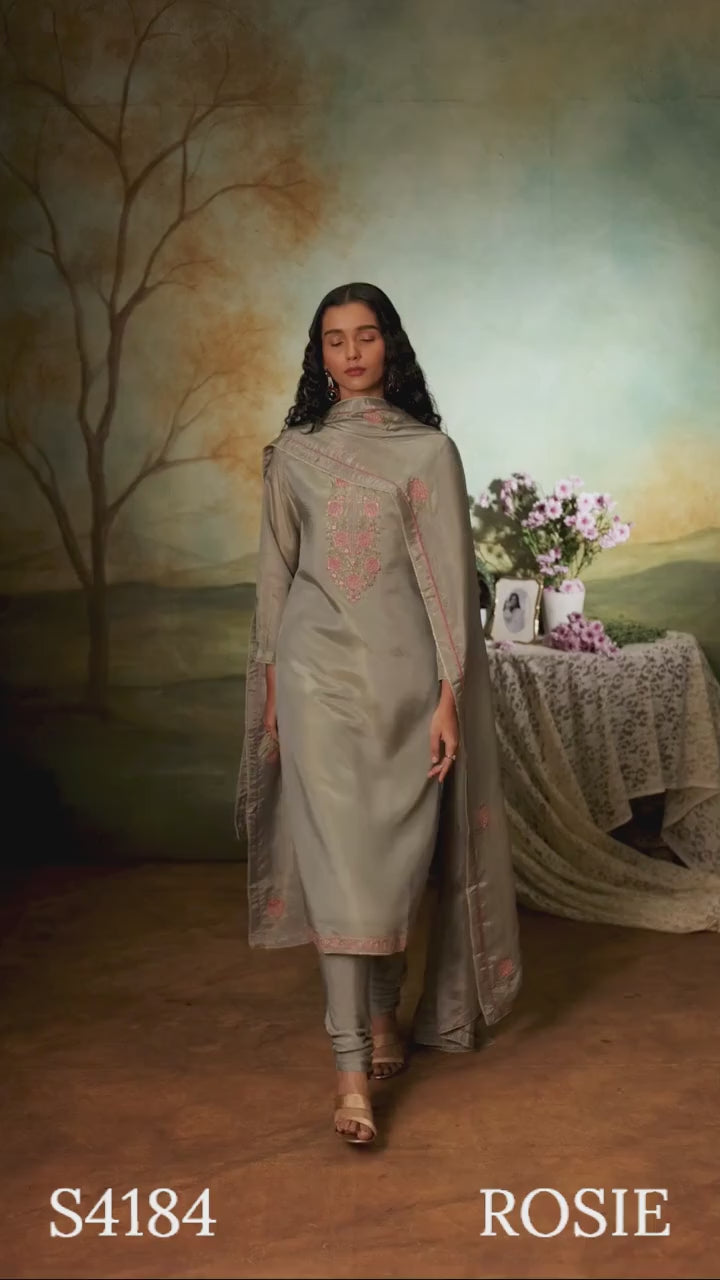 BUY GANGA FASHION SUITS SINGLE PIECE GANGA ROSIE S4184 PREMIUM SUIT VIDEO