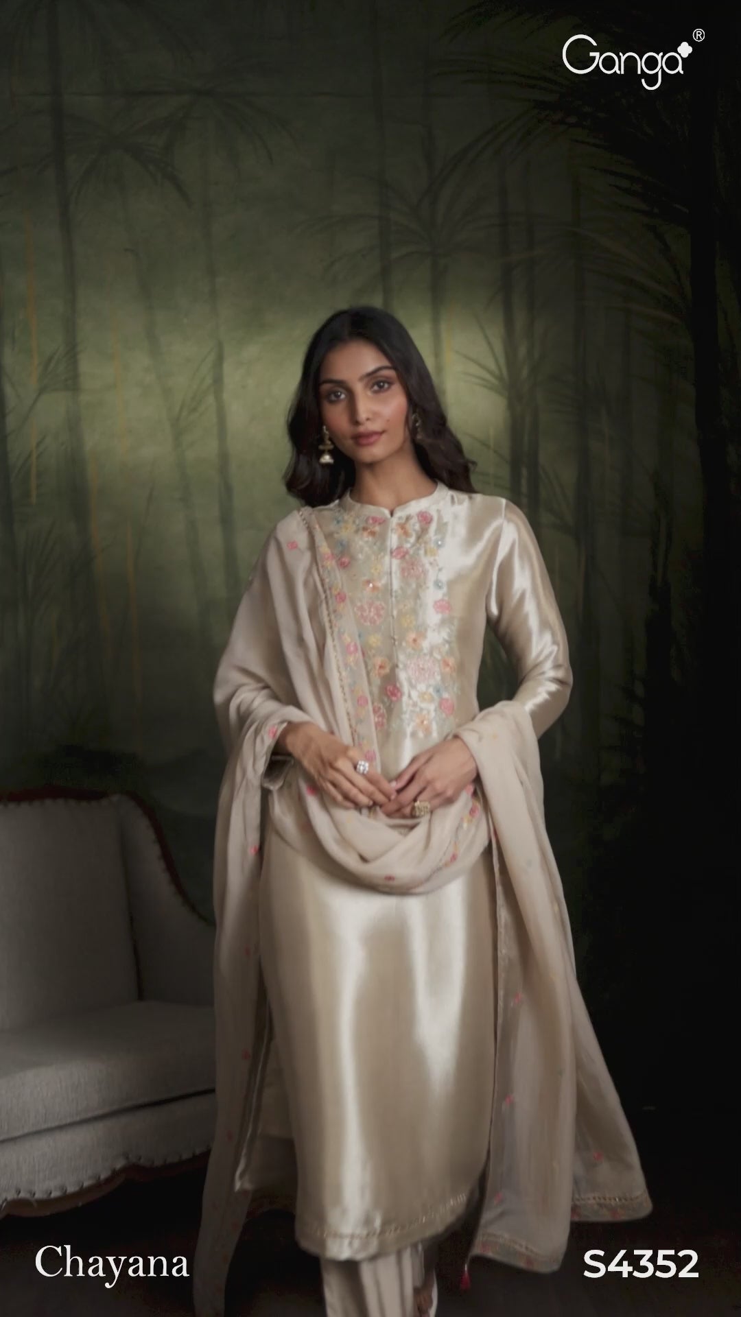 BUY GANGA SUITS ONLINE SHOPPING GANGA CHAYANA S4352 LATEST DESIGN VIDEO