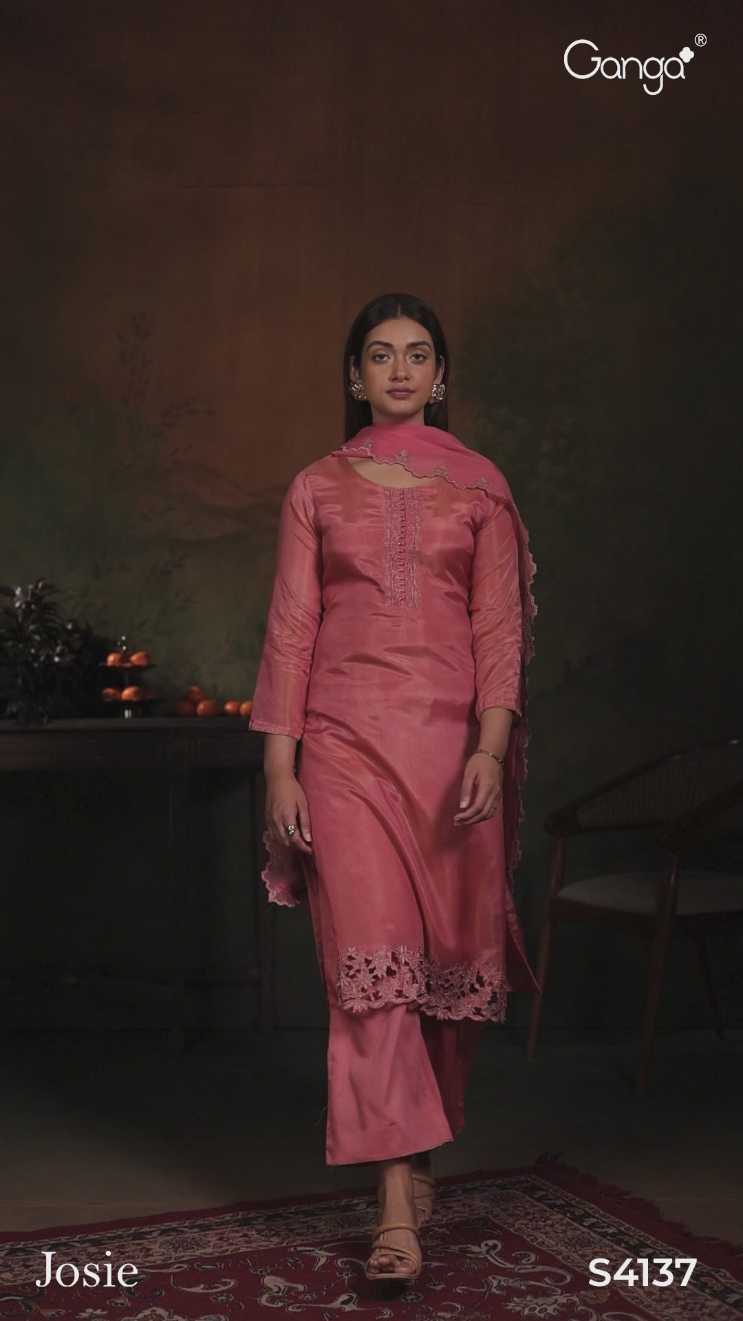 BUY GANGA SUITS ONLINE GANGA JOSIE S4137 PREMIUM SUIT VIDEO