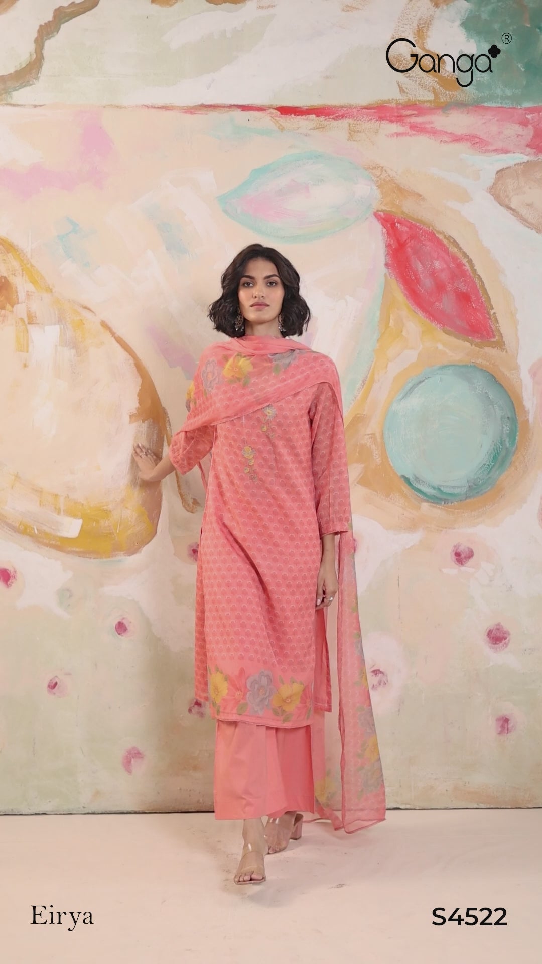 BUY GANGA SUITS ONLINE SALE GANGA EIRYA S4522 LATEST DESIGN VIDEO