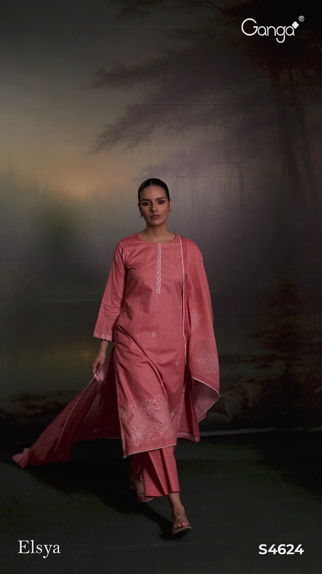 BUY GANGA SUITS GANGA ELSYA S4624 LATEST DESIGN VIDEO