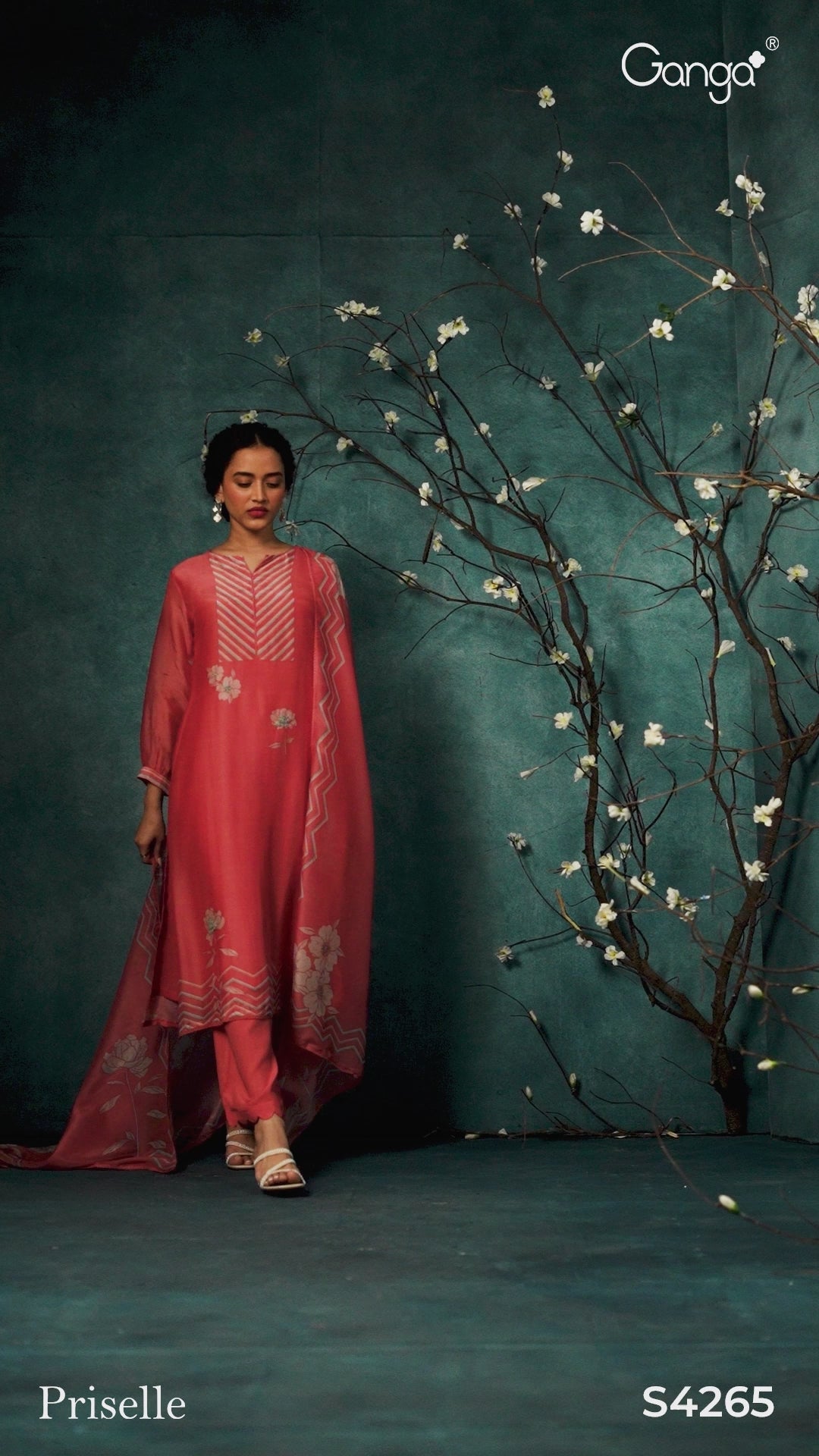 BUY GANGA SUITS SINGLE PIECE GANGA PRISELLE S4265 CLOSEUP IMAGE