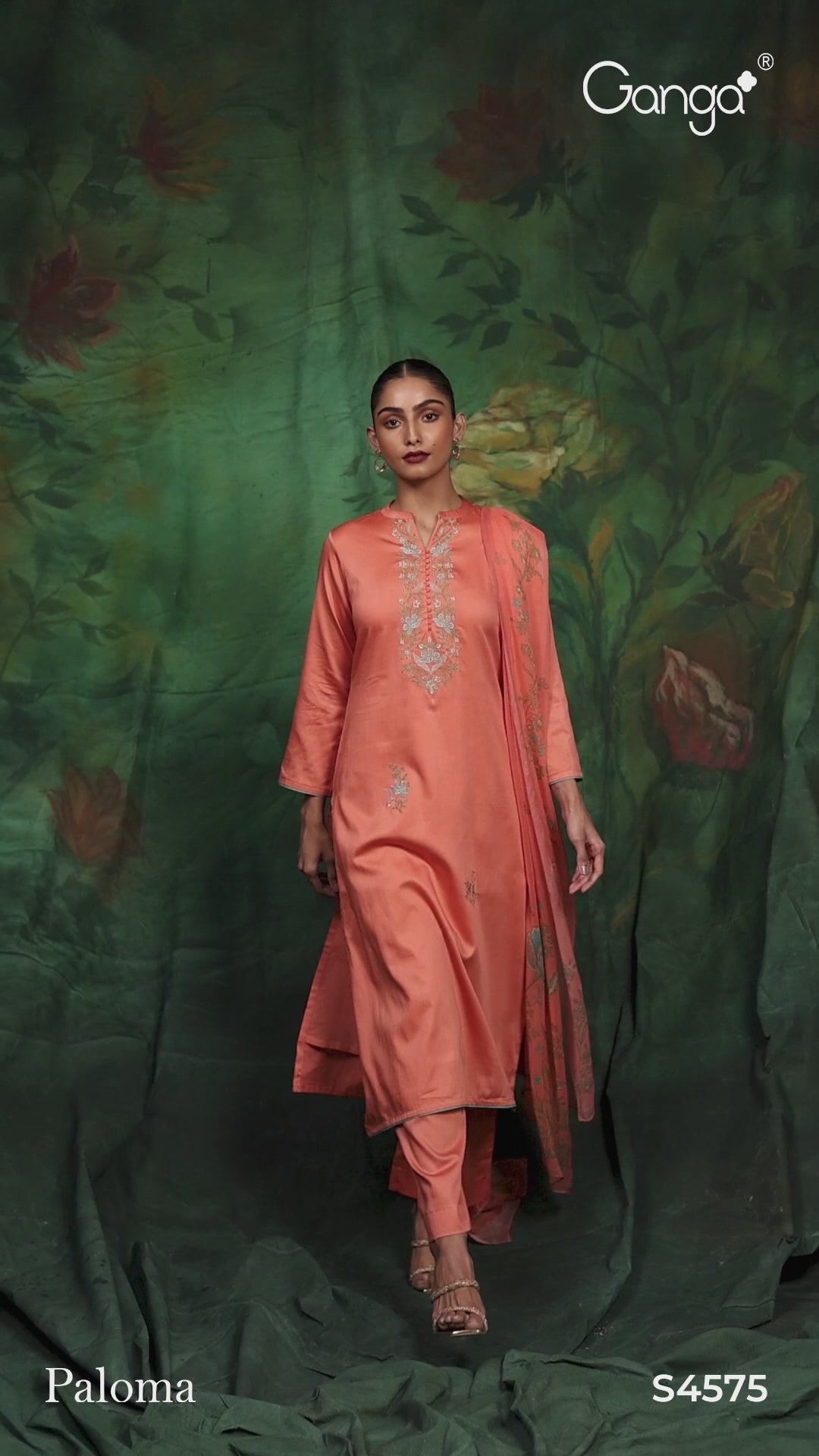 BUY GANGA SUITS GANGA PALOMA S4575 NEW CATALOGUE VIDEO