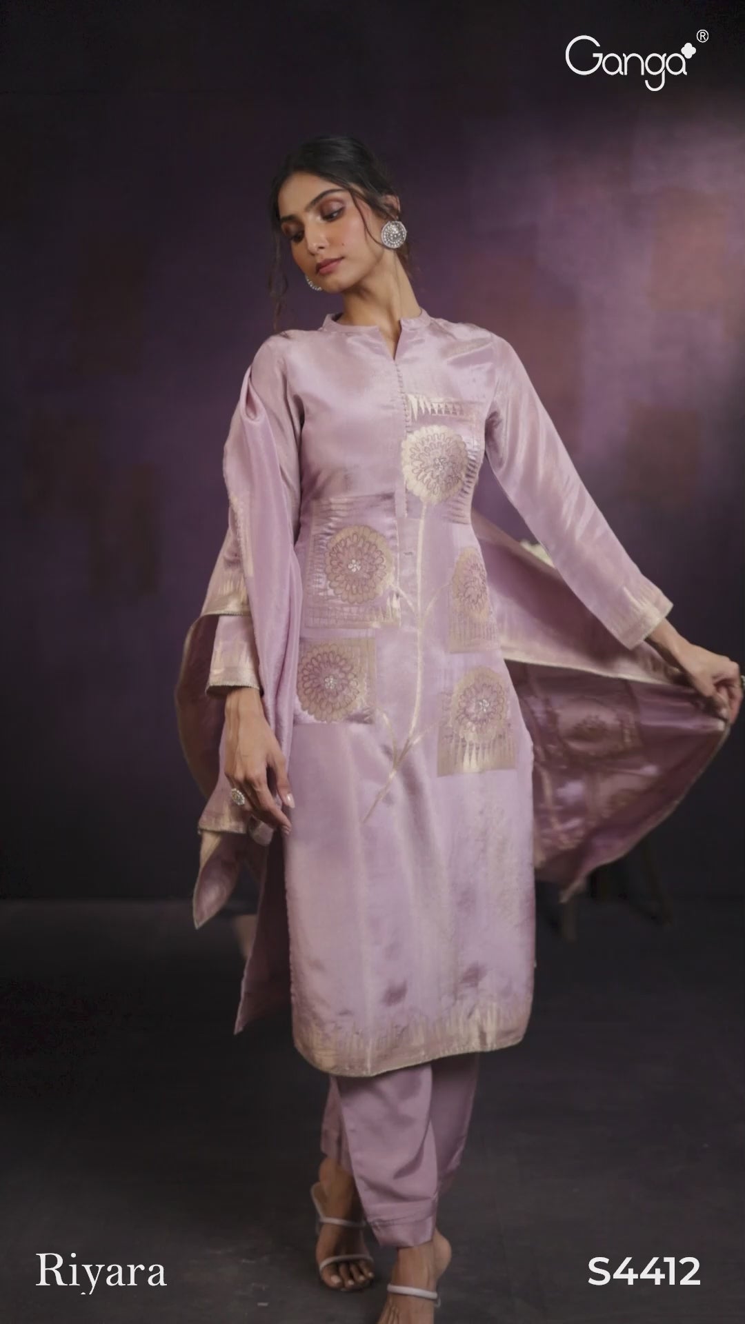 BUY GANGA SUITS ONLINE WITH PRICE GANGA RIYARA S4412 TOP DESIGN VIDEO